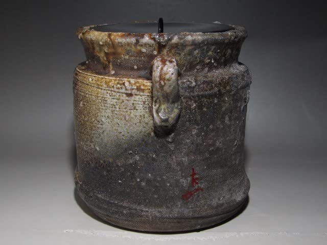 古備前水指「長良」裏千家六代 六閑斎花押の時代の名品！7126 古織部茶椀「山厳」裏千家十一代玄々斎花押の逸品☆
